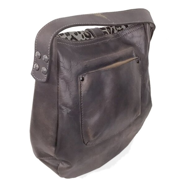 PATRICIA NASH Vintage Leopard Print Fur Leather Shoulder Bag - Picture 5 of 14